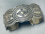 Outstanding Vintage Native American Navajo Sterling Silver Large Bracelet-Nativo Arts