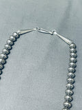 Very Rare Geometric Native American Navajo Sterling Silver Necklace-Nativo Arts