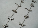 Heavy 100 Gram Vintage Native American Navajo Sterling Silver Animal Fetish Necklace Old-Nativo Arts