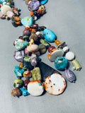 One Of The Most Unique Native American Zuni Turquoise Jacla Necklace- 249 Grams!-Nativo Arts