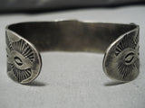 Early 1900's Vintage Native American Navajo Domed Cerrillos Turquoise Sterling Silver Bracelet-Nativo Arts