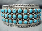 Noteworthy Vintage Native American Navajo Turquoise Sterling Silver Bracelet Old-Nativo Arts