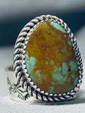 Adjustable Shank Vintage Native American Navajo Royston Turquoise Sterling Silver Ring-Nativo Arts