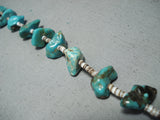 Outstanding Vintage Native American Navajo Royston Kingman Turquoise Heishi Necklace-Nativo Arts