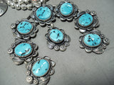 Native American 286 Grams Women's Turquosie Coral Sterling Silver Squash Blossom Necklace-Nativo Arts
