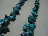 Chunky And Large Spiderweb Turquoise Vintage Native American Navajo Necklace Old-Nativo Arts