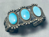 Incomparable Vintage Native American Navajo Sleeping Beauty Turquoise Sterling Silver Bracelet-Nativo Arts
