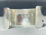 Picturesque Native American Navajo Sterling Silver Bracelet Fred Douglas Signed-Nativo Arts
