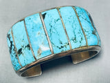 The Best Vintage Native American Navajo Blue Diamond Turquoise Sterling Silver Bracelet-Nativo Arts