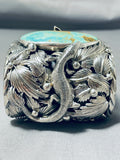 263 Gram Monster Buffalo Native American Turquoise Sterling Silver Bracelet-Nativo Arts