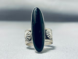 Elegant Native American Navajo Black Onyx Ben Begaye (d) Sterling Silver Ring-Nativo Arts