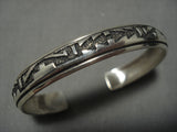 Fabulous Vintage Native American Navajo Thoms Singer Sterling Silver Bracelet Old-Nativo Arts