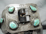 Museum Colossal Vintage Native American Navajo Turquoise Sterling Silver Concho Belt-Nativo Arts