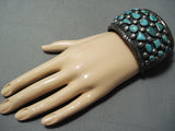 Museum Wide Vintage Native American Navajo Turquoise Sterling Silver Bracelet-Nativo Arts