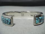Pat Chee Important Vintage Native American Navajo Spider Turquoise Sterling Silver Bracelet-Nativo Arts