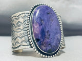 One Of The Best Native American Navajo Sugilite Sterling Silver Bracelet Cuff-Nativo Arts