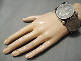 Heavy Thick Sturdy Navajo Sterling Silver Native American Bracelet-Nativo Arts