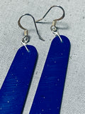 Rare Lapis Slab Native American Sterling Silver Earrings!-Nativo Arts