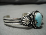 Important Vintage Native American Navajo Kirk Smith Turquoise Sterling Silver Bracelet-Nativo Arts