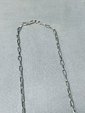 Intricately Hand Carved Vintage Native American Zuni Turquoise Sterling Silver Inlay Necklace-Nativo Arts