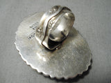 Colossal Important Vintage Native American Navajo Turquoise Sterling Silver Tonya Ring-Nativo Arts
