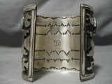 Native American Colossal Ancient Petroglyphs Sterling Silver Turquoise Bracelet-Nativo Arts