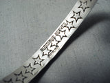 Important Vintage Native American Navajo Sunshine Reeves Sterling Silver Bracelet-Nativo Arts