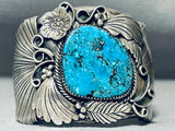 Monster Museum Vintage Native American Navajo Old Morenci Turquoise Sterling Silver Bracelet-Nativo Arts