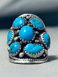 Colossal Vintage Native American Navajo Rare Sterling Silver Ring-Nativo Arts