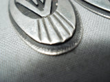 Historical Vintage Michael Kabotie Native American Hopi Sterling Silver Earrings-Nativo Arts