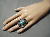 Wonderful Vintage Native American Navajo Royston Turquoise Sterling Silver Ring-Nativo Arts