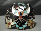 Early Huge Vintage Zuni Turquoise Native American Sterling Silver Bracelet-Nativo Arts