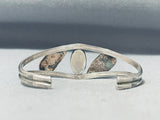 Superior Vintage Native American Navajo Pilot Mountain Turquoise Sterling Silver Bracelet-Nativo Arts