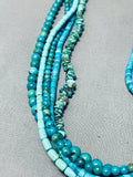 One Of The Most Unique Vintage Native American Navajo Turquoise Sterling Silver Necklace-Nativo Arts