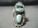 One Of The Best Vintage Native American Navajo Dry Creek Turquoise Sterling Silver Ring-Nativo Arts