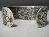 Early 1900's Vintage Navajo Coin Silver Native American Bracelet Old-Nativo Arts