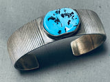 Dynamic Vintage Native American Navajo Sleeping Beauty Turquoise Sterling Silver Bracelet Signed-Nativo Arts