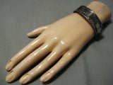 Wonderful Vintage Navajo Sterling Silver Native American Bracelet Old-Nativo Arts