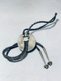 Colossal Vintage Native American Navajo Kingman Turquoise Sterling Silver Bolo-Nativo Arts