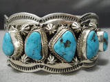 Exquisite Vintage Native American Navajo Spiderweb Turquoise Sterling Silver Shell Bracelet-Nativo Arts