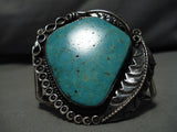 Tremendous!! Vintage Native American Navajo #8 Turquoise Sterling Silver Bracelet Old-Nativo Arts