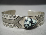 Vivid Vintage Native American Navajo Tortoise Turquoise Sterling Silver Bracelet-Nativo Arts