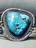 One Of The Finest Vintage Native American Navajo Nevada Turquoise Sterling Silver Bracelet-Nativo Arts