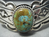 Stunning Native American Navajo Royston Turquoise Sterling Silver Bracelet-Nativo Arts