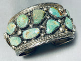 One Of The Best Vintage Native American Navajo Green Turquoise Sterling Silver Bracelet-Nativo Arts