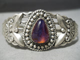 Omg Vintage Native American Navajo Dragon's Breath Opal Sterling Silver Bracelet-Nativo Arts