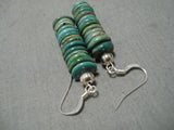 Fabulous Vintage Santo Domingo Native American Navajo Royston Turquoise Sterling Silver Earrings-Nativo Arts