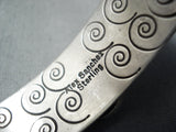 Important Alex Sanchez Authentic Native American Navajo Turquoise Sterling Silver Bracelet-Nativo Arts