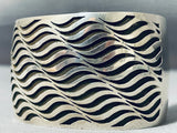 Freddy Douglas Very Unique Wave Vintage Native American Navajo Sterling Silver Bracelet-Nativo Arts