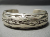 Detailed!! Vintage Navajo 3d Cuff Sterling Silver Native American Bracelet-Nativo Arts